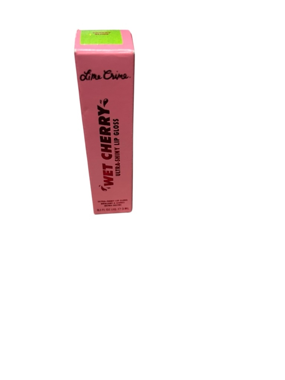 Lime Crime Wet Cherry Ultra-Shiny Lip Gloss - Bright Pink Packaging
